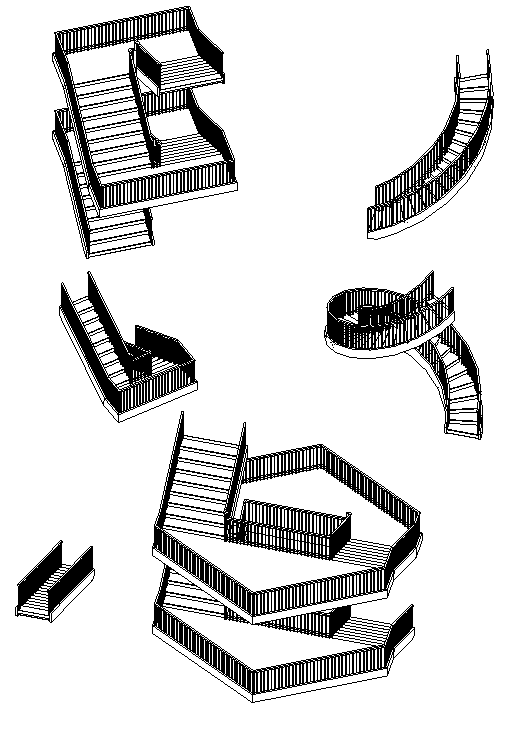 Programmatically generated stairs and railings