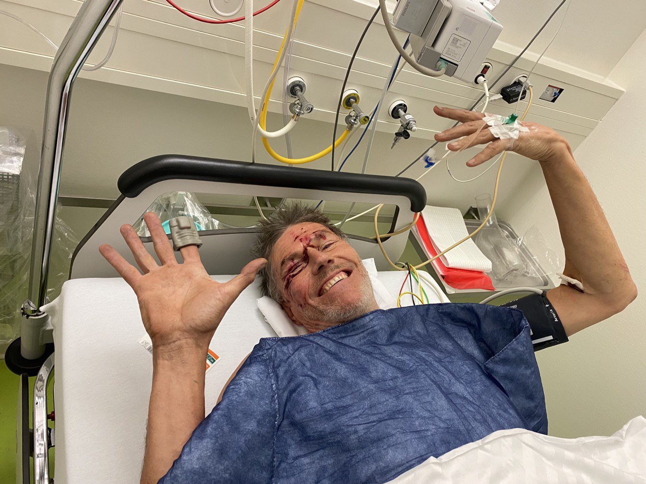 Jeremy in hospital