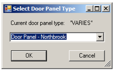 Door panel style selection