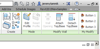 ModifyTabButton panel displayed in the Revit Modify ribbon tab