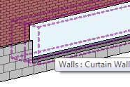 Curtain wall embedded in stacked wall