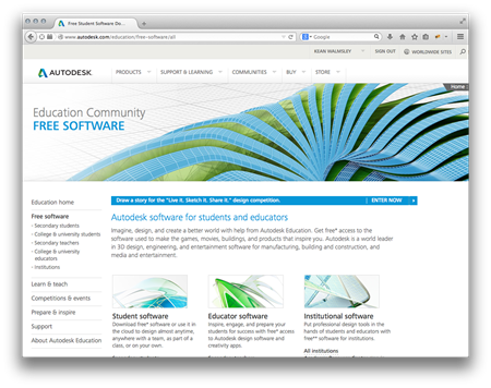 Free educational Autodesk software