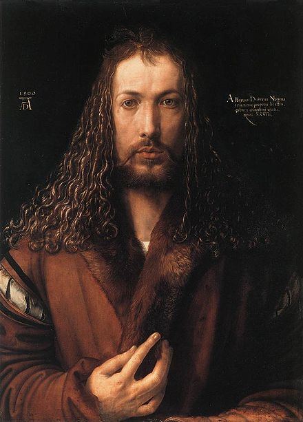 Albrecht Dürer self-portrait at 28, a.d. 1500