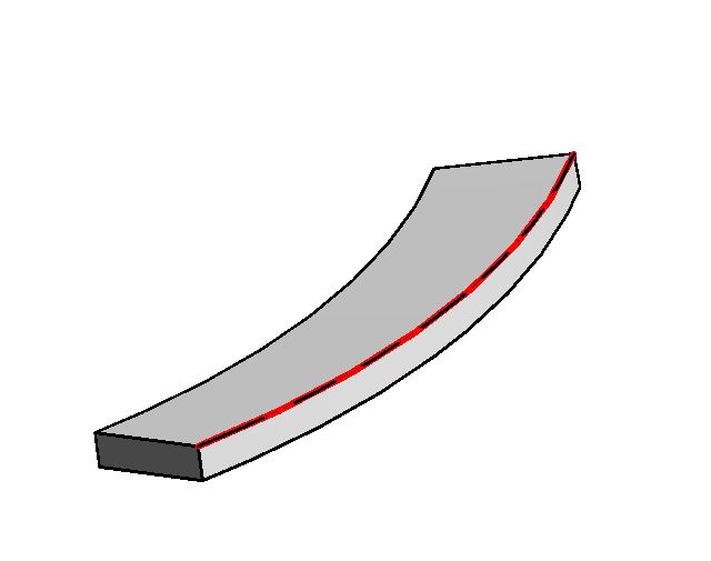 Beam edge curve converted to model curve