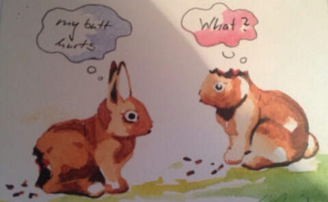 Two chokolate Easter bunnies
