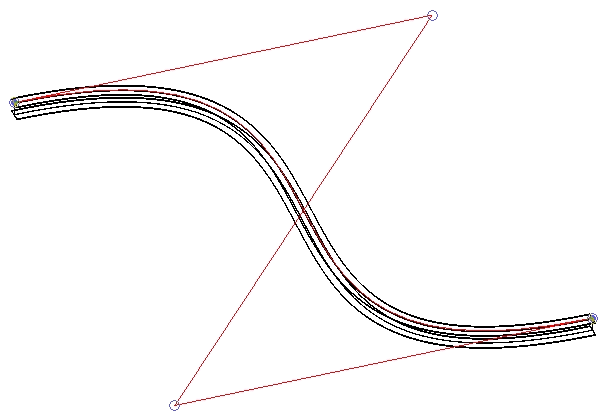 Curved beam in XY plane