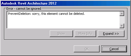 Prevent deletion error message