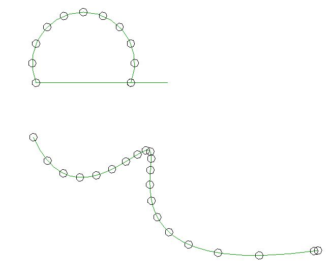 Non-equi-distant points along spline curve