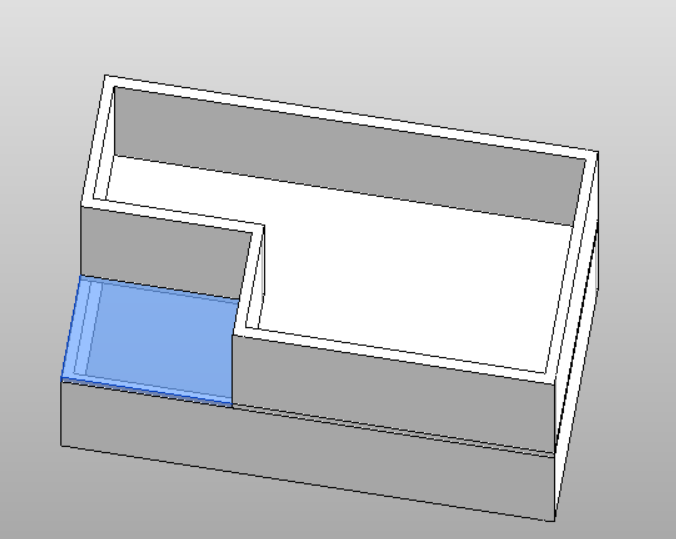 Find exterior floor area above room