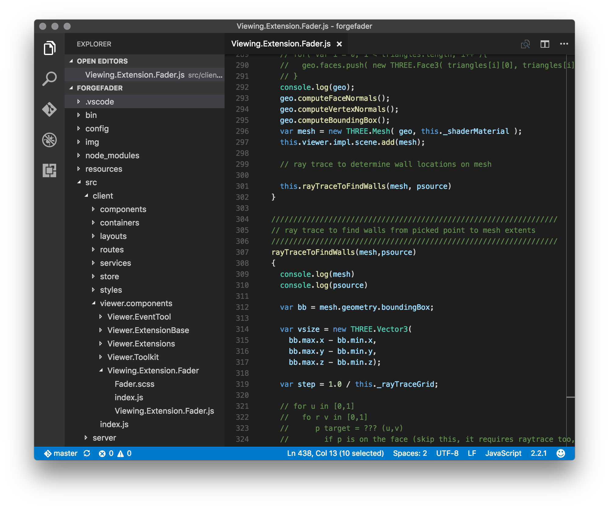 ForgeFaver in Visual Studio Code