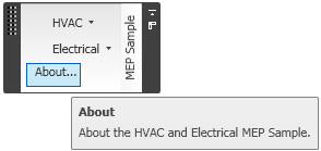 MEP sample custom ribbon panel