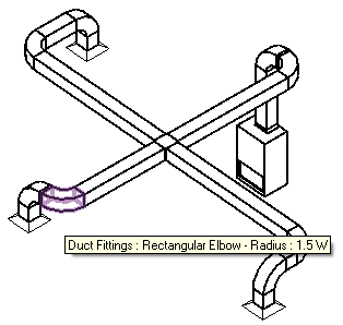 MEP placeholder elements converted to ductwork