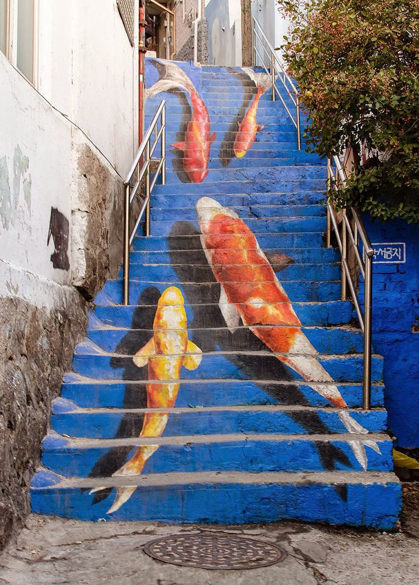 Painted stair
