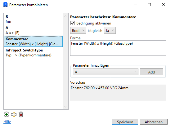 Parameter identifier in formula