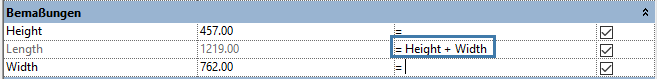 Parameter identifier in formula