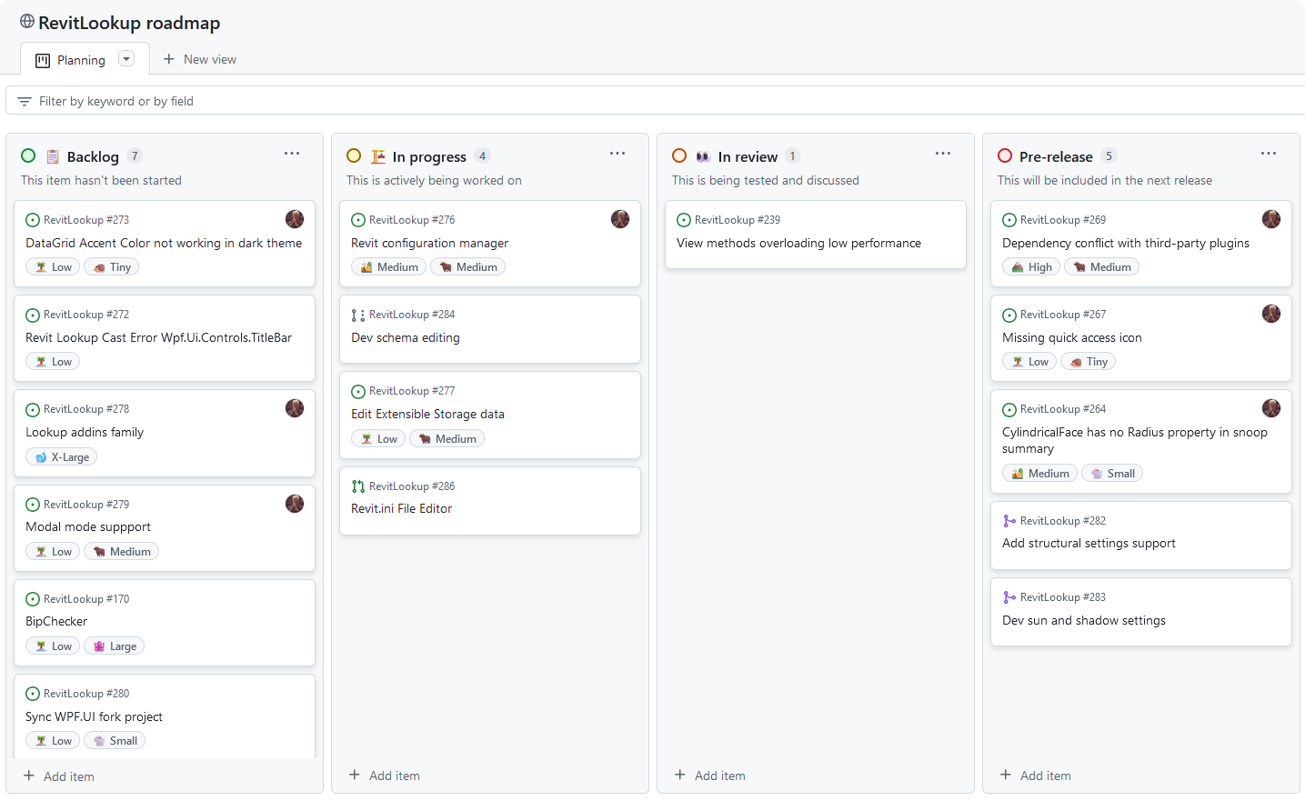 Public RevitLookup roadmap