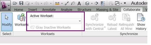 Active workset label