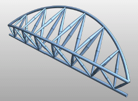 Curved truss