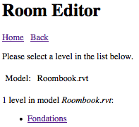 Room editor list of levels