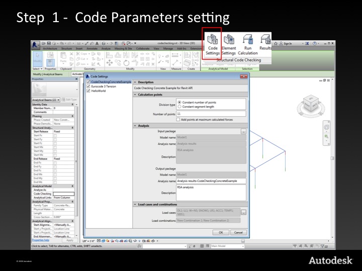 Step 1 – code parameter settings