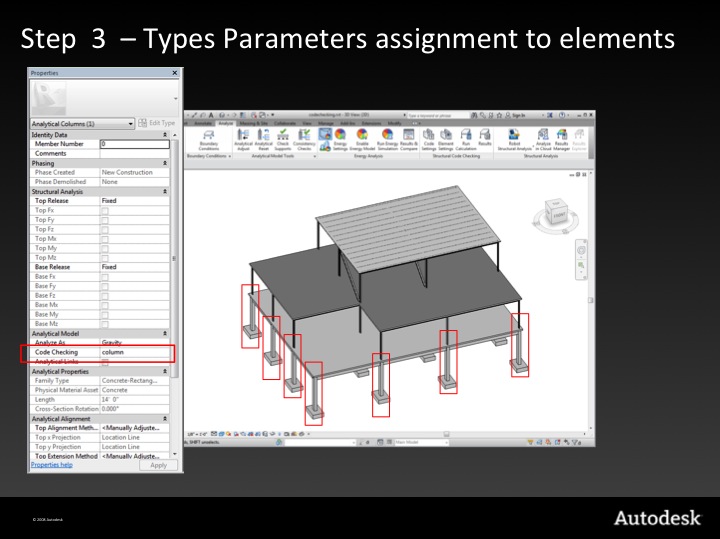 Step 3 – type parameter assignment to elements