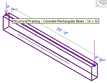 Concrete rectangular beam