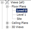 Floor plans in project browser