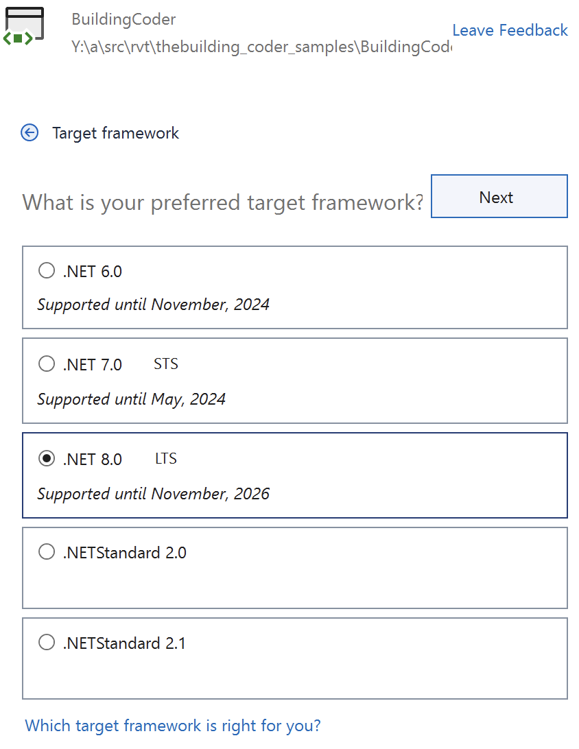 Upgrade assistant target