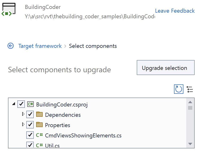 Upgrade assistant components