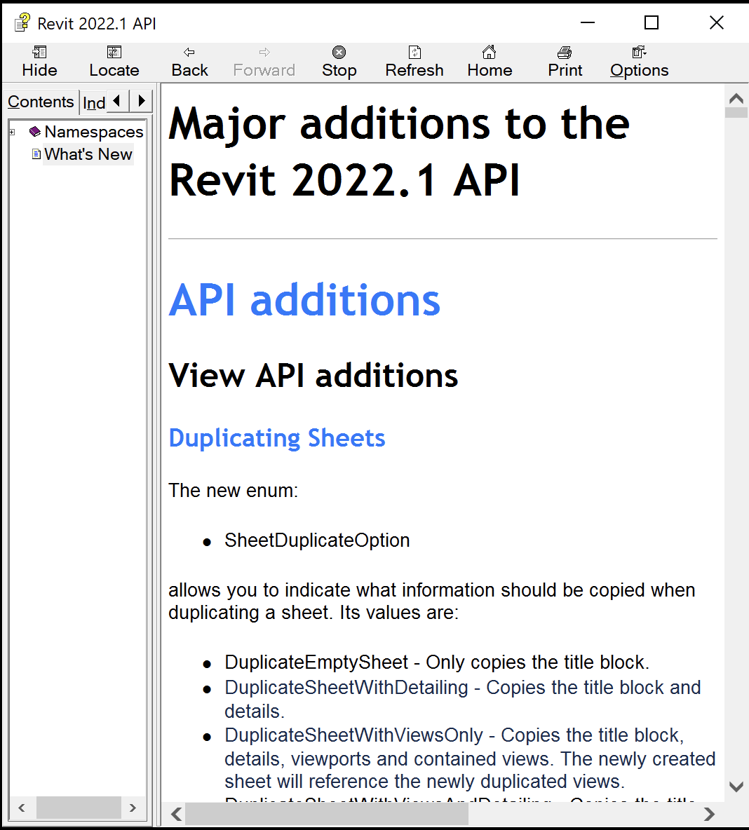 Revit 2022.1 API help on What's New