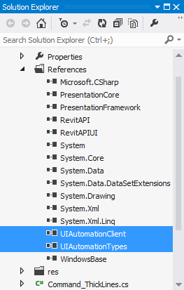 ThinLines add-in Visual Studio solution references