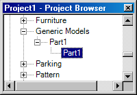 Part1 family symbol in project browser