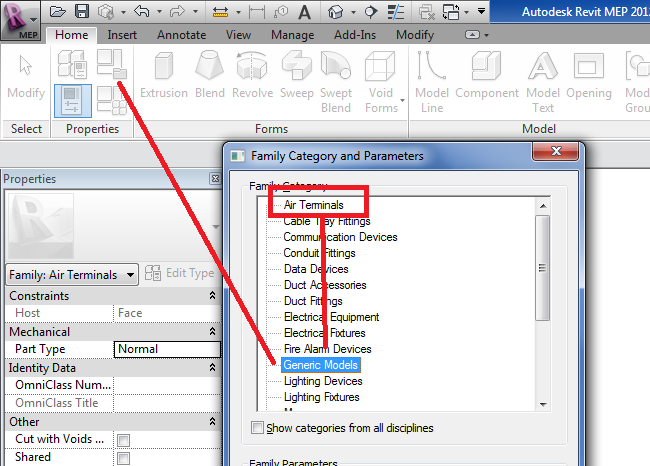 Changing the family document category