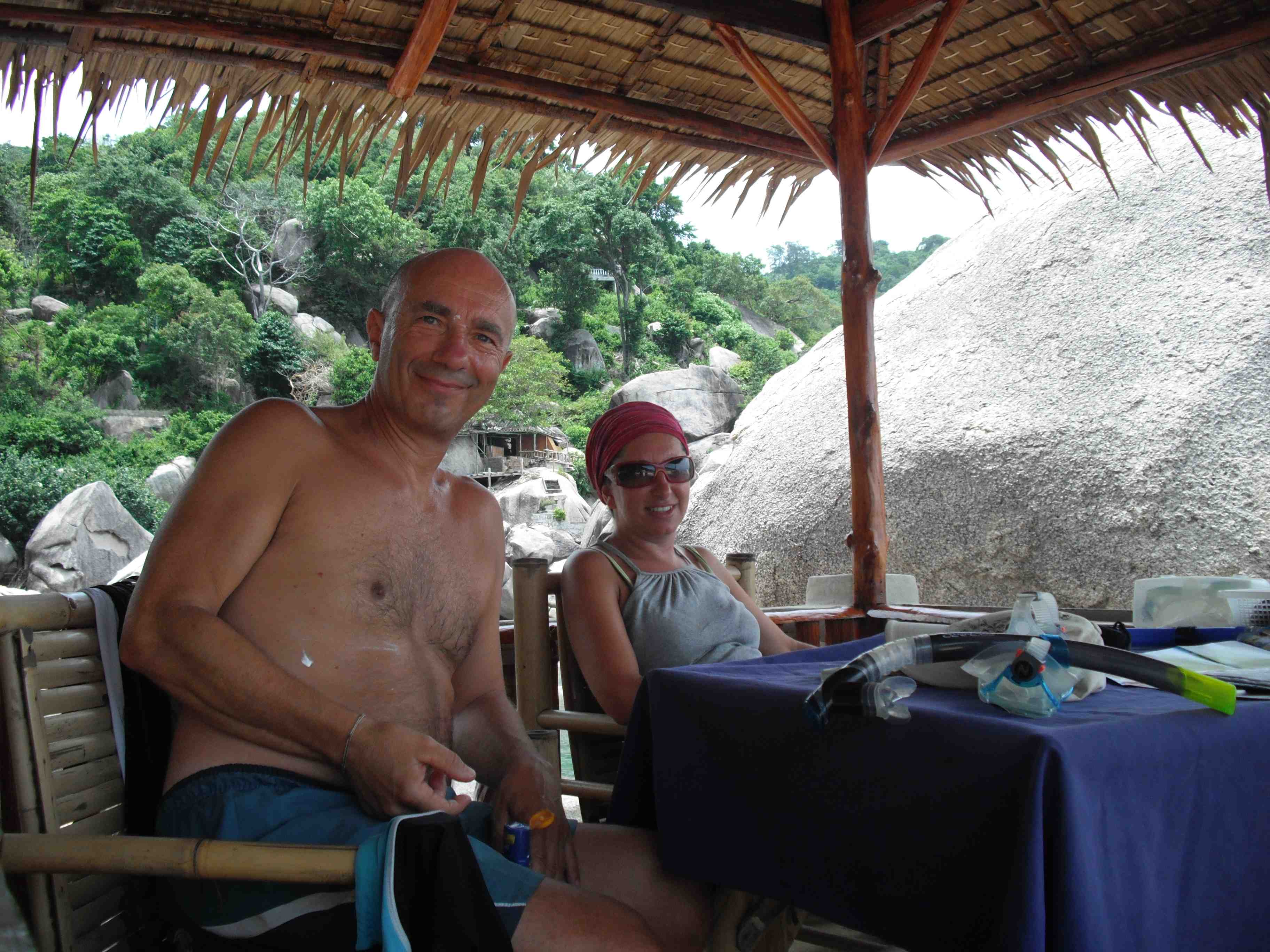 Maurizio and Daniela in Hin Wong Bay
