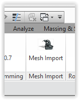 Mesh import ribbon panel icon