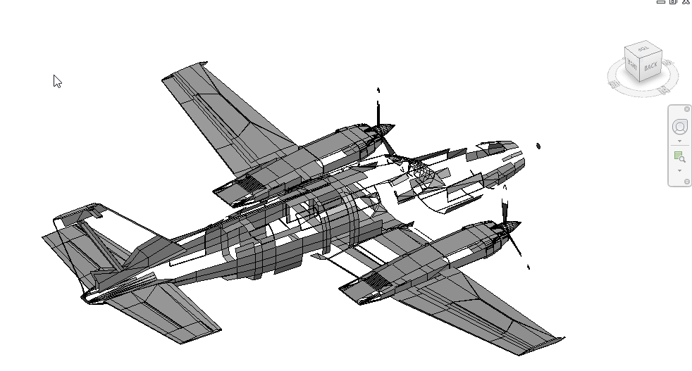 Cessna with holes in Revit