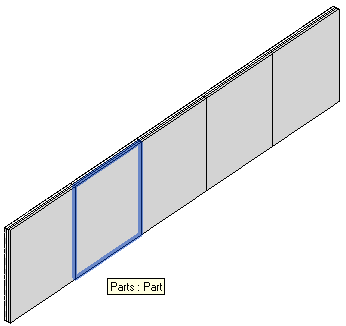 Wall divided into parts