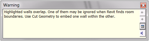 Wall overlap warning message
