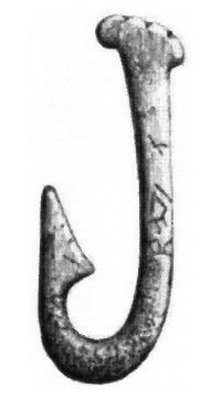 Stone Age fish hook made from bone