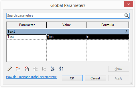Global parameter