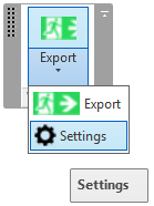 ExportWaypointsJson main command and settings buttons