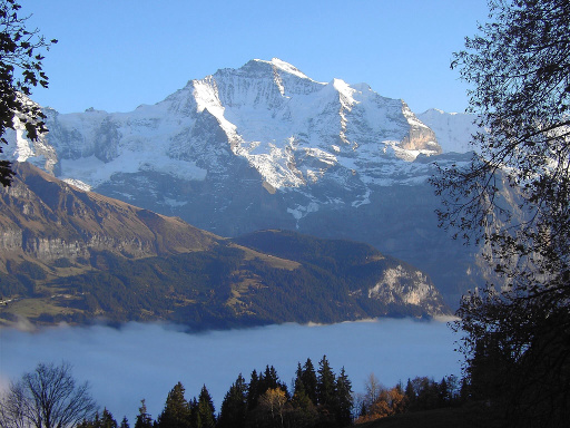View of the Jungfrau Mountain from Sulwald