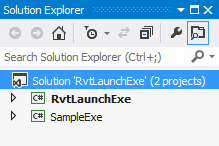 RvtLaunchExe solution