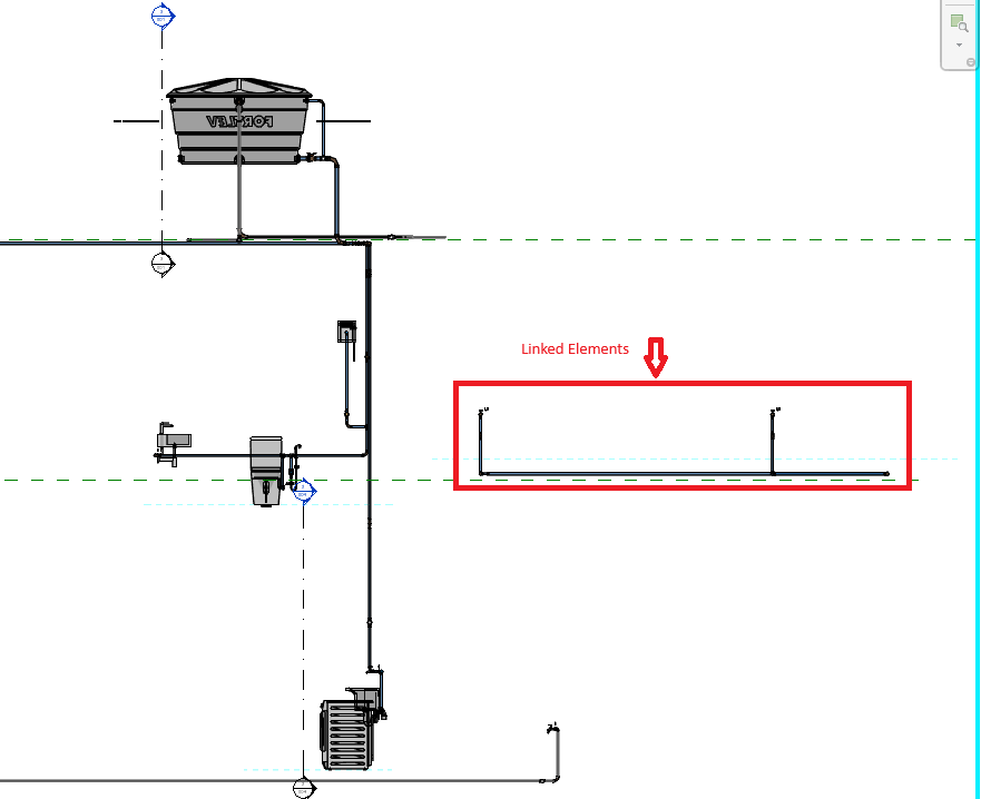Linked elements in section view