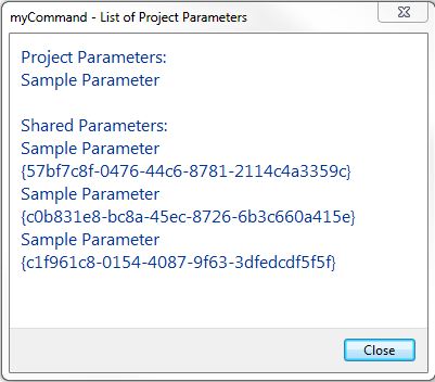 Shared project parameter GUID