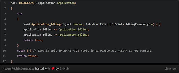 In Revit API context check