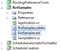 Add manifest and sample list to RvtSamples project