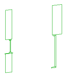 Model lines representing cut geometry isolated in 3D view