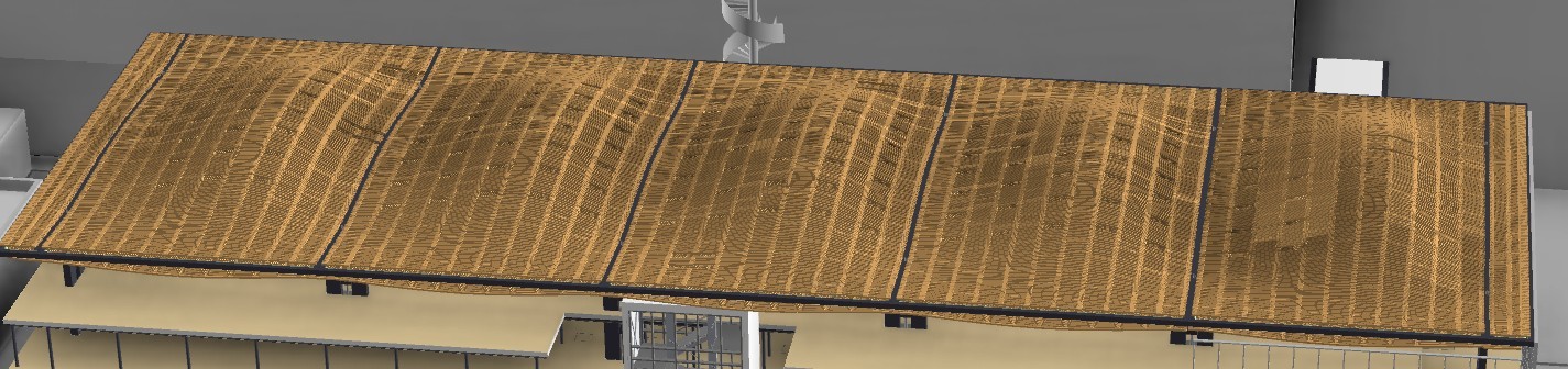 Roof with sweeps