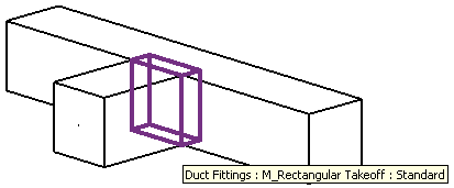 New takeoff fitting on a rectangular duct